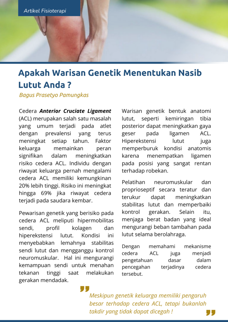 Apakah Warisan Genetik Menentukan Nasib Lutut Anda ?