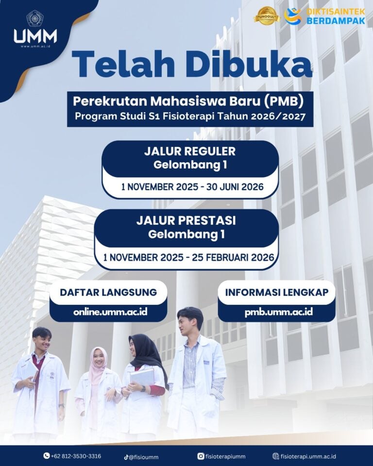 Perekrutan Mahasiswa Baru (PMB) S1 Fisioterapis 2026/2027