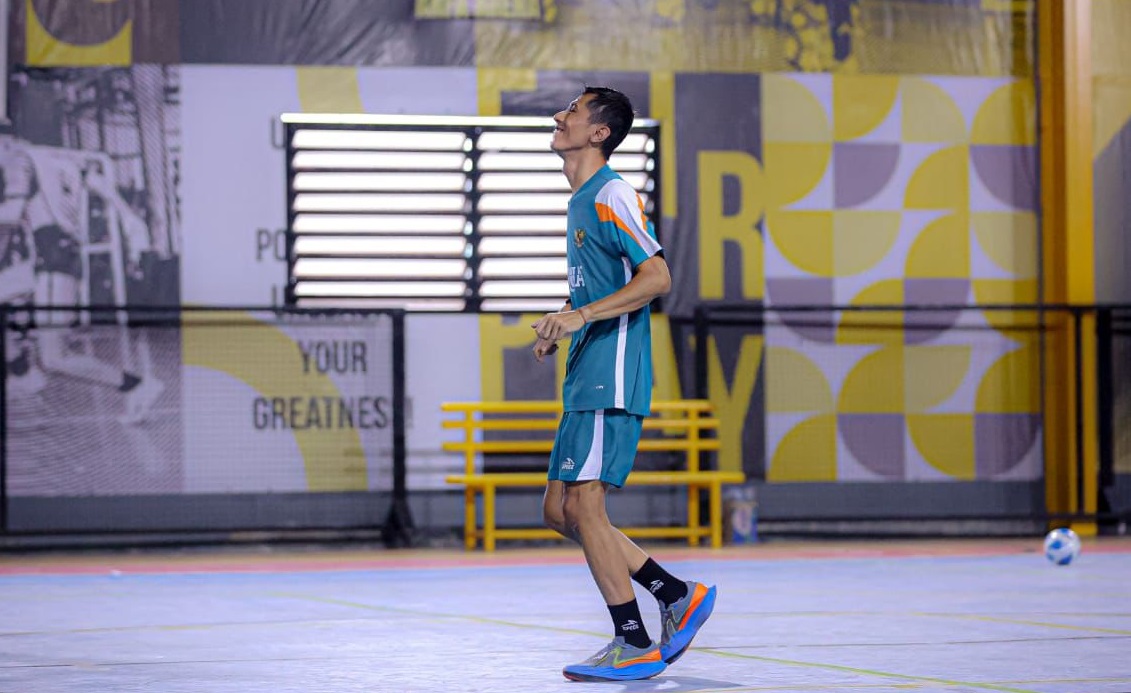 Dian Erfianto Saat Sesi Latihan Dengan Skuad Garuda Muda Futsal