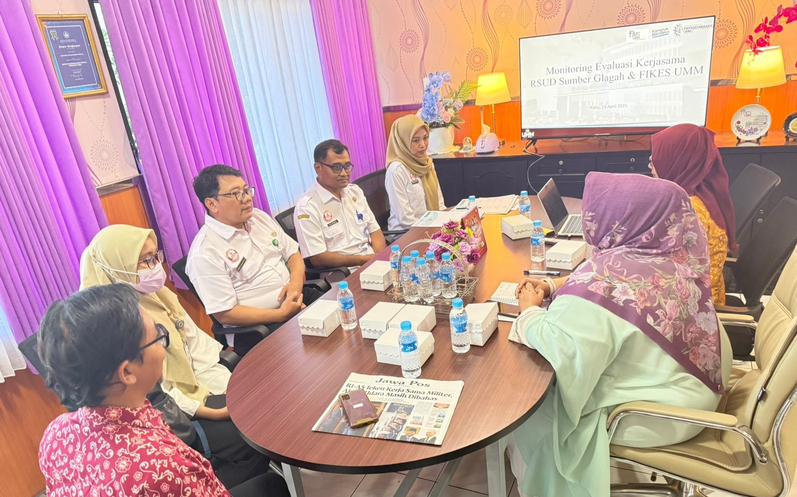 Evaluasi Bersama Antara Perwakilan dari RSUD Sumberglagah dan Dekanat serta Ketua Program Studi Pendidikan Profesi Fisioterapis