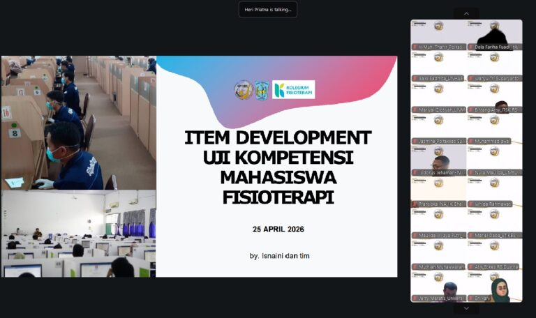 Dosen Fisioterapi UMM Berkontribusi dalam Standarisasi Uji Kompetensi Fisioterapi Indonesia