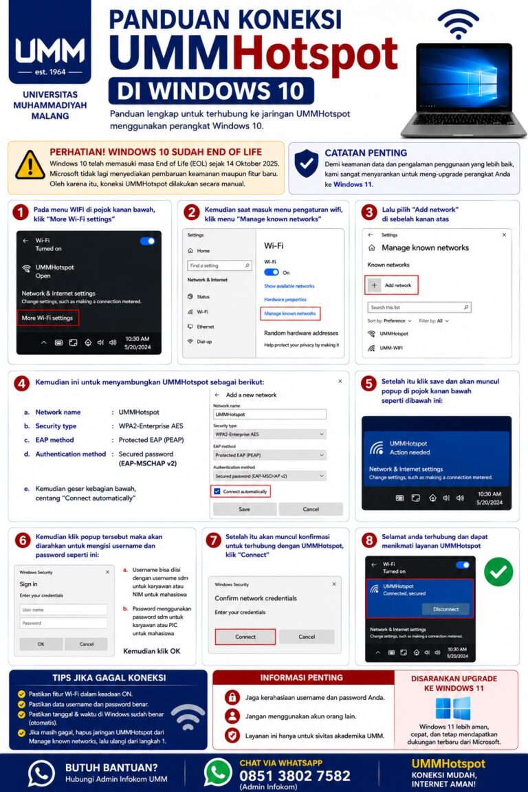 Panduan Koneksi UMM Hotspot